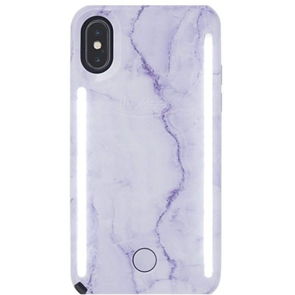 *NEW* LuMee Duo iPhone 6/7/8 Lighted Case - Purple Marble - Picture 1 of 3